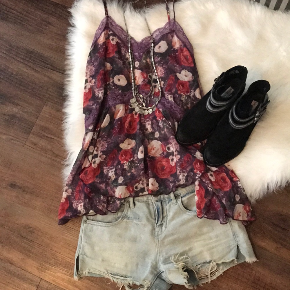 Free people rose tank top